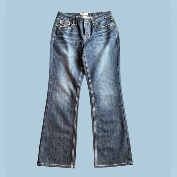 Earl Jean low rise bootcut jeans with contrast stitching size 10 2000s y2k - Picture 1 of 6